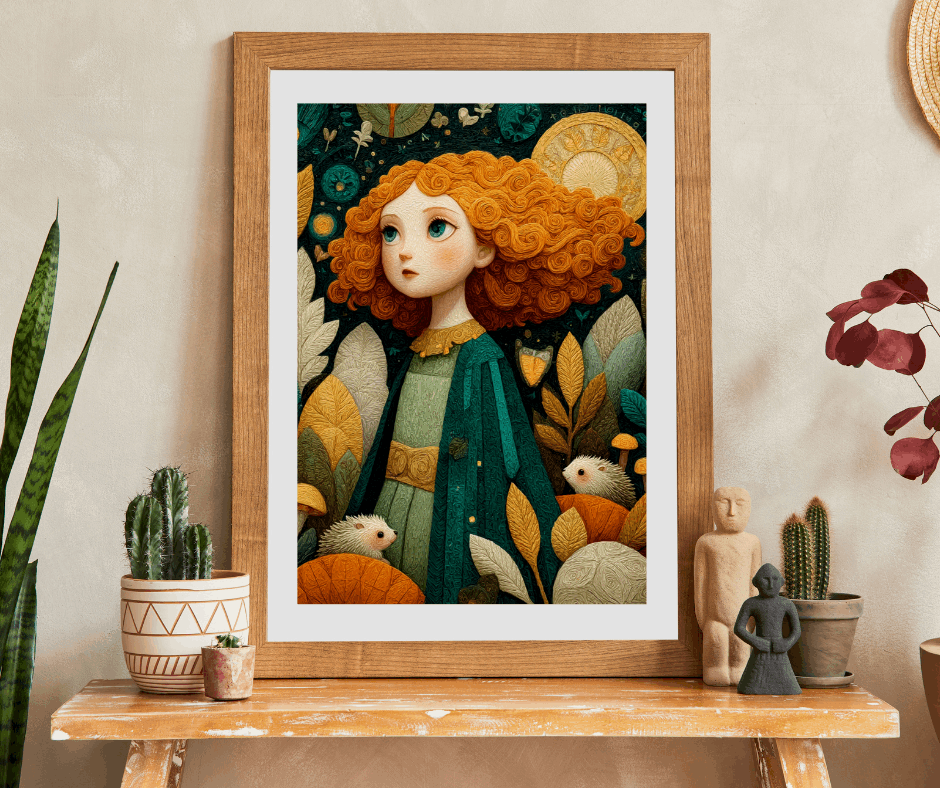 Enchanted Mushroom Grove Jigsaw Puzzle – Whimsical Fairy-Tale Autumn Puzzle for Adults, Girl with Hedgehog Puzzle The Puzzle Chest
