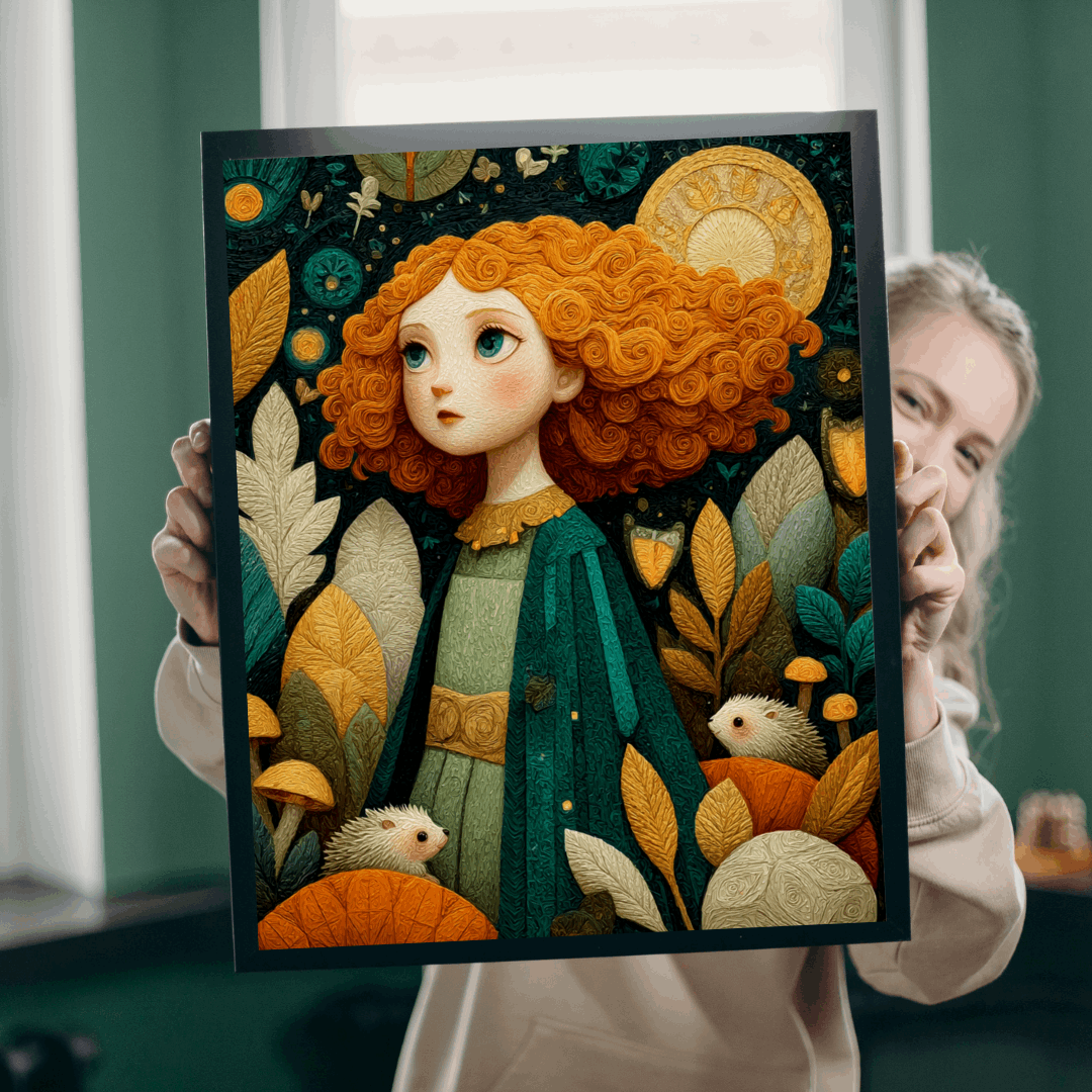 Enchanted Mushroom Grove Jigsaw Puzzle – Whimsical Fairy-Tale Autumn Puzzle for Adults, Girl with Hedgehog Puzzle The Puzzle Chest