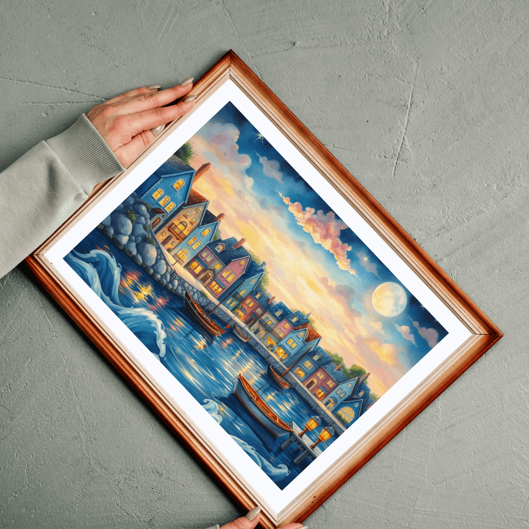 Lakeside Town Jigsaw Puzzle | Scenic City Puzzle for Adults, Family Fun Game, Perfect Gift Idea Puzzle The Puzzle Chest