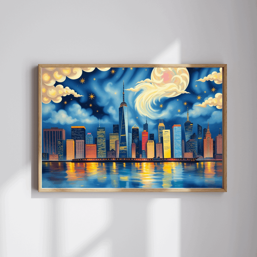 Manhattan City Skyline at Night Jigsaw Puzzle – Urban Landscape Brain Teaser Game for Adults & Teens Puzzle The Puzzle Chest