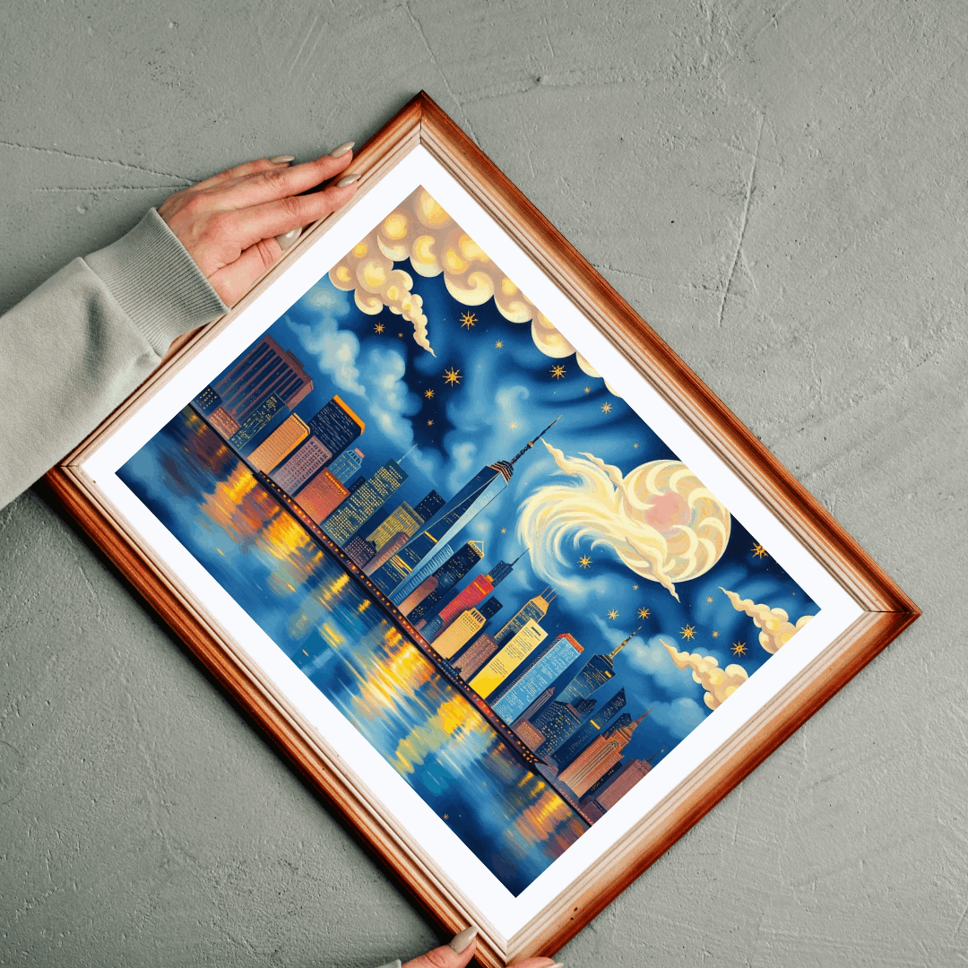 Manhattan City Skyline at Night Jigsaw Puzzle – Urban Landscape Brain Teaser Game for Adults & Teens Puzzle The Puzzle Chest