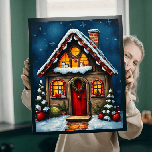 Christmas Gingerbread House Jigsaw Puzzle - Cozy Winter Scene, Best for Family Game or Solo Fun, Holiday or Birthday Gifts, Quiet Leisure Pastime Puzzle The Puzzle Chest