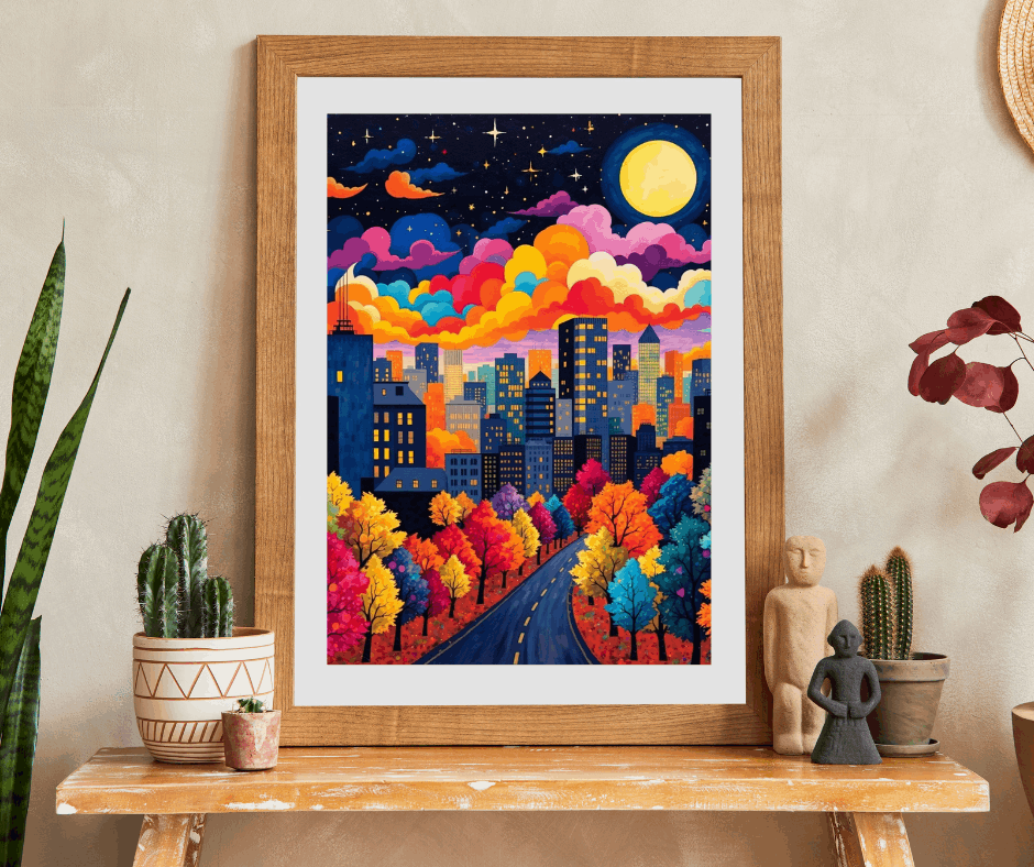 Vibrant Cityscape Puzzle - Night Sky, 110-1014 Piece Jigsaw, Family Activity, Gift for Puzzle Lovers, Art Decor Puzzle The Puzzle Chest