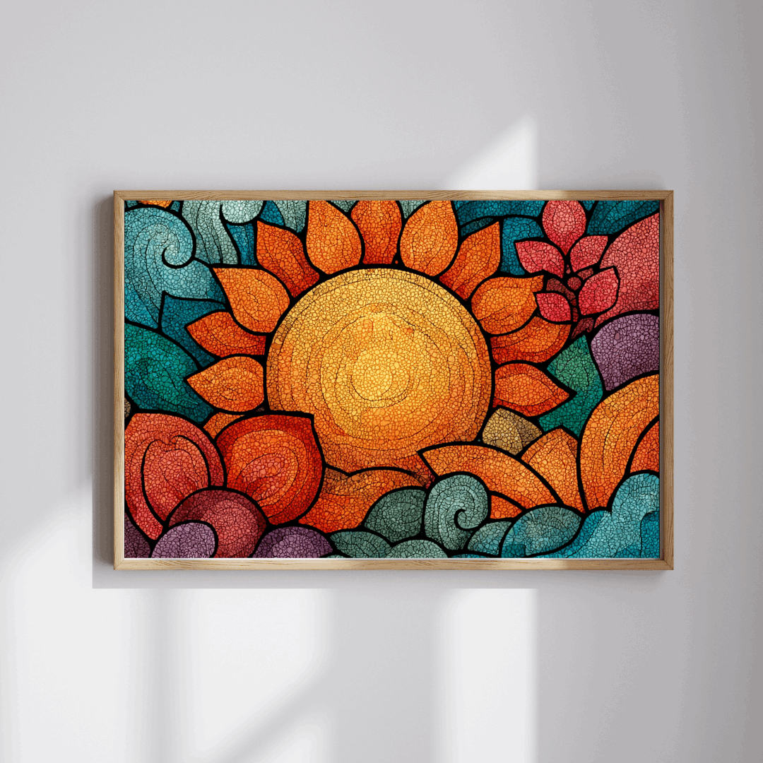 Abstract Sunburst Jigsaw Puzzle - Morning Sunrise, Holiday Birthday Gift for Puzzle Lover, Family Activity, Mind Teaser Puzzle The Puzzle Chest