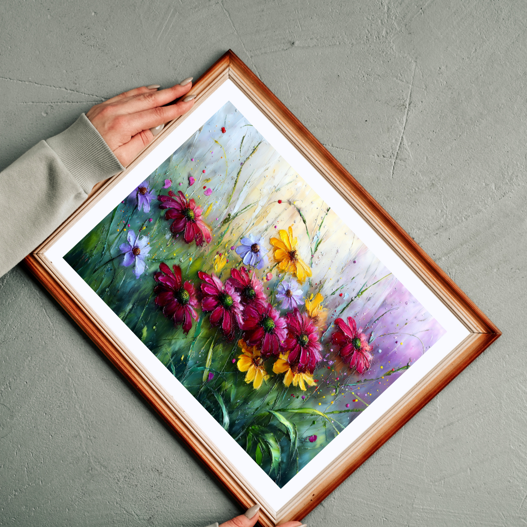 Misty Bloom Jigsaw Puzzle - Soft Abstract Floral Art, Vibrant Flower Artwork