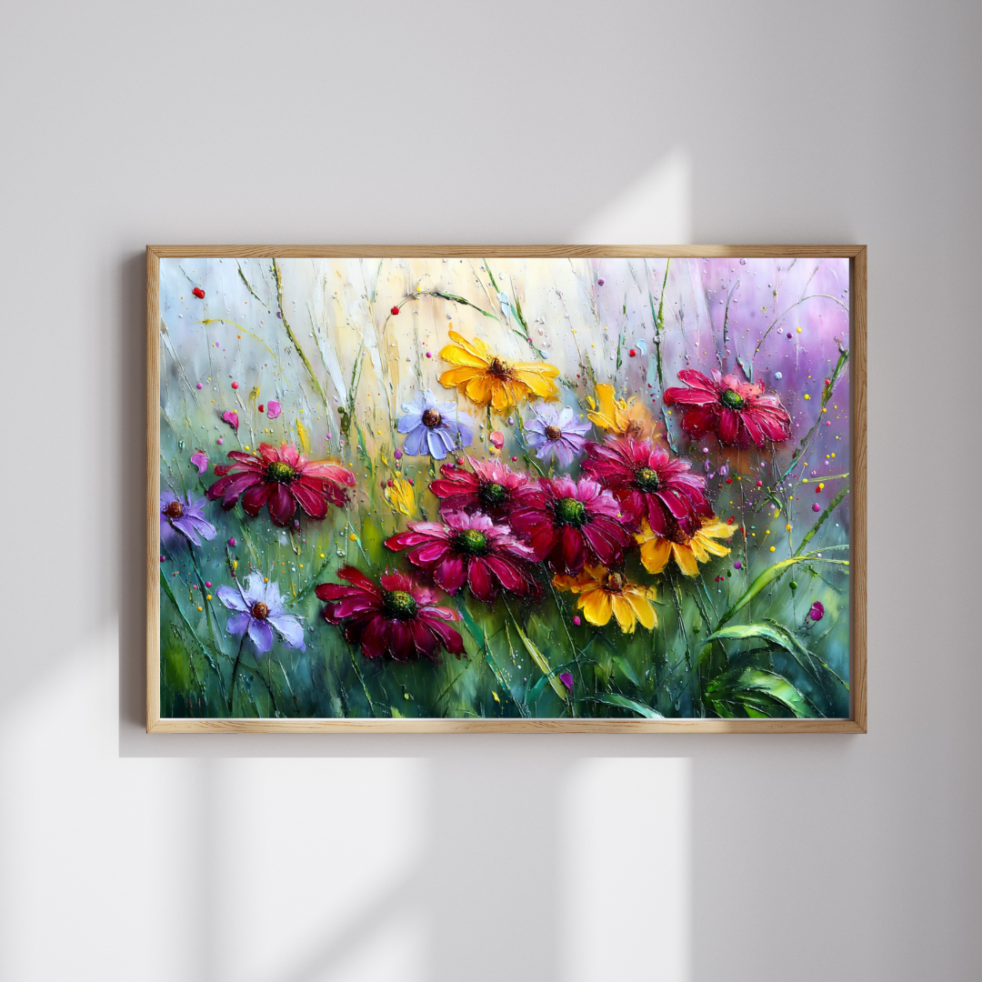 Misty Bloom Jigsaw Puzzle - Soft Abstract Floral Art, Vibrant Flower Artwork