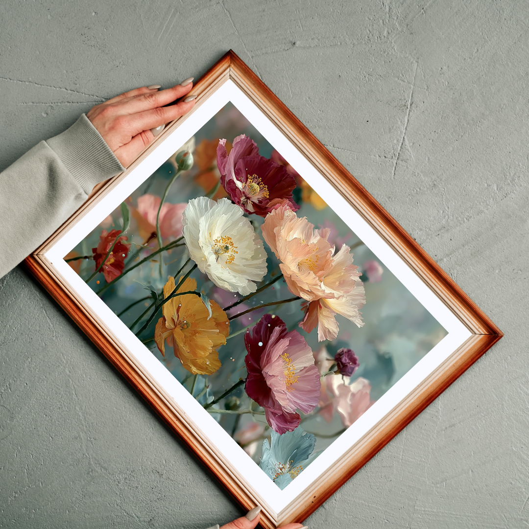 Dreamy Floral Art Jigsaw Puzzle - Whimsical Wildflowers, Botanical Artwork