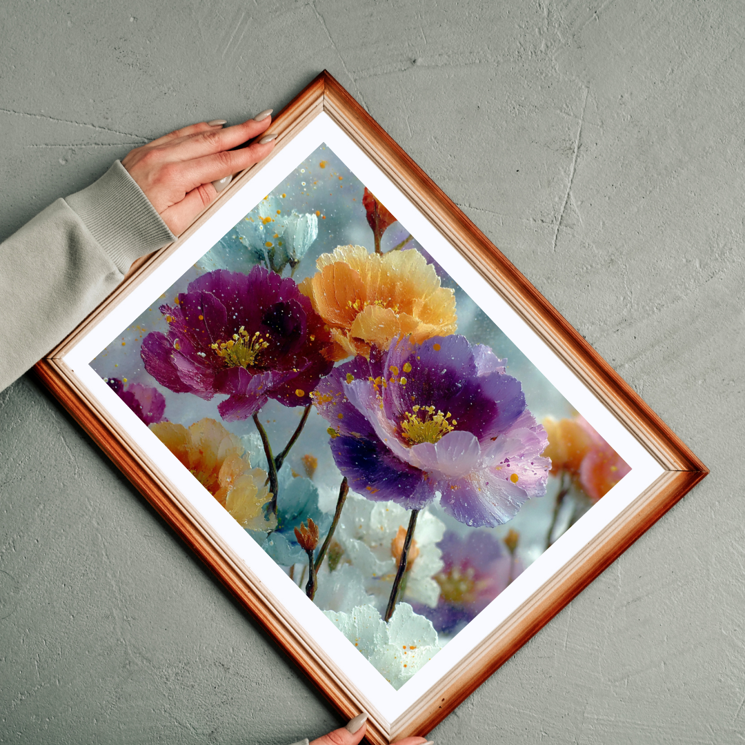 Ethereal Petals Jigsaw Puzzle - Vibrant Wildflowers in a Dreamlike Landscape