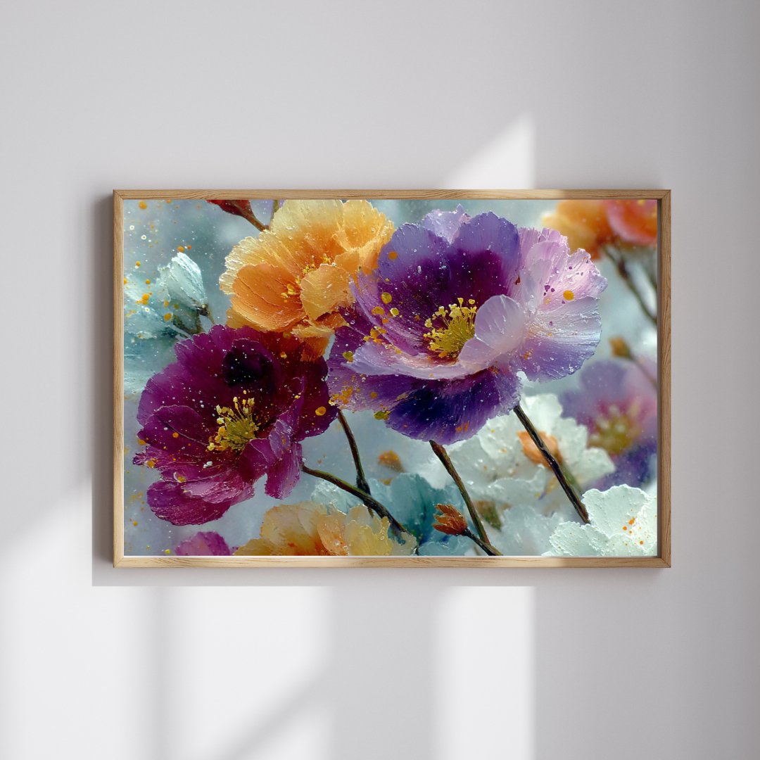 Ethereal Petals Jigsaw Puzzle - Vibrant Wildflowers in a Dreamlike Landscape