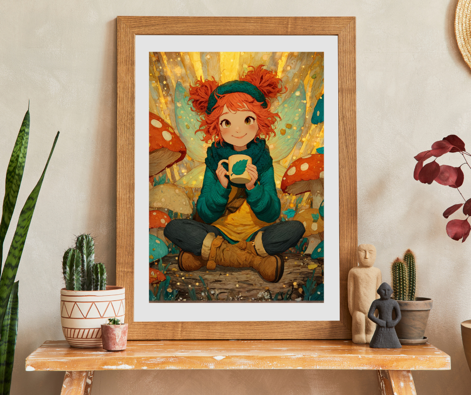 Playful Fantasy Fairy Jigsaw Puzzle β Cheerful Woodland Cartoon Art with Mushrooms Puzzle The Puzzle Chest