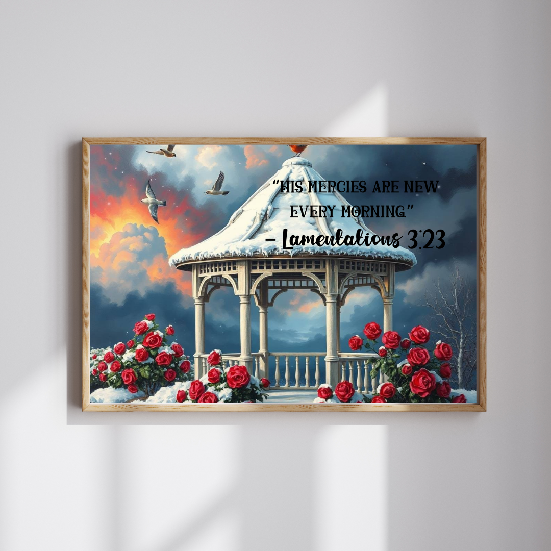 Morning Mercies Christian Jigsaw Puzzle - Inspirational Bible Quote for Faith and Encouragement, Lamentations 3:23, Religious Gift Puzzle The Puzzle Chest