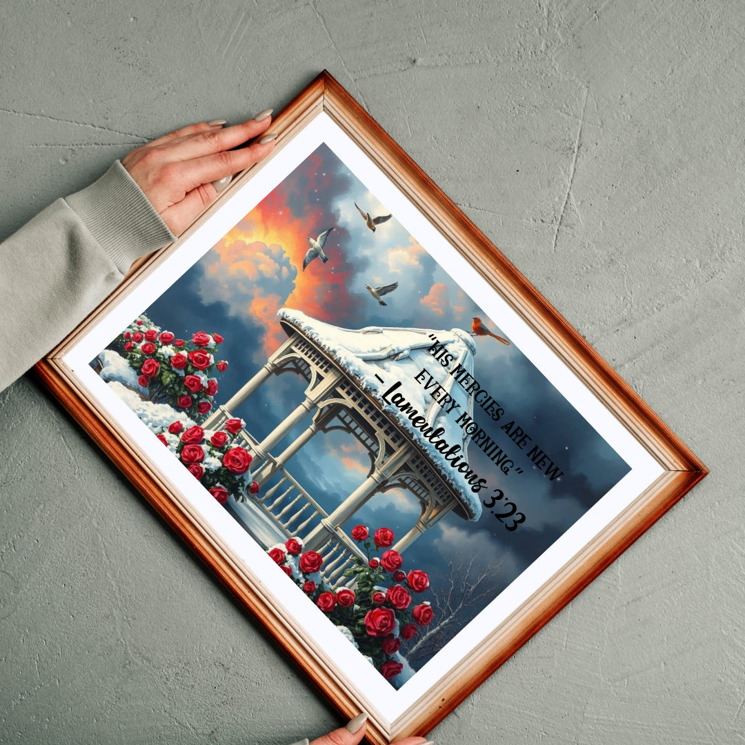 Morning Mercies Christian Jigsaw Puzzle - Inspirational Bible Quote for Faith and Encouragement, Lamentations 3:23, Religious Gift Puzzle The Puzzle Chest