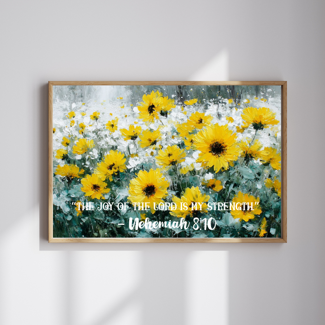 Sunflower Joy – Strength in Light Jigsaw Puzzle, Faith-Inspired Inspirational Gift, Christian Puzzle, Bible Verse Nehemiah 8:10 Puzzle The Puzzle Chest
