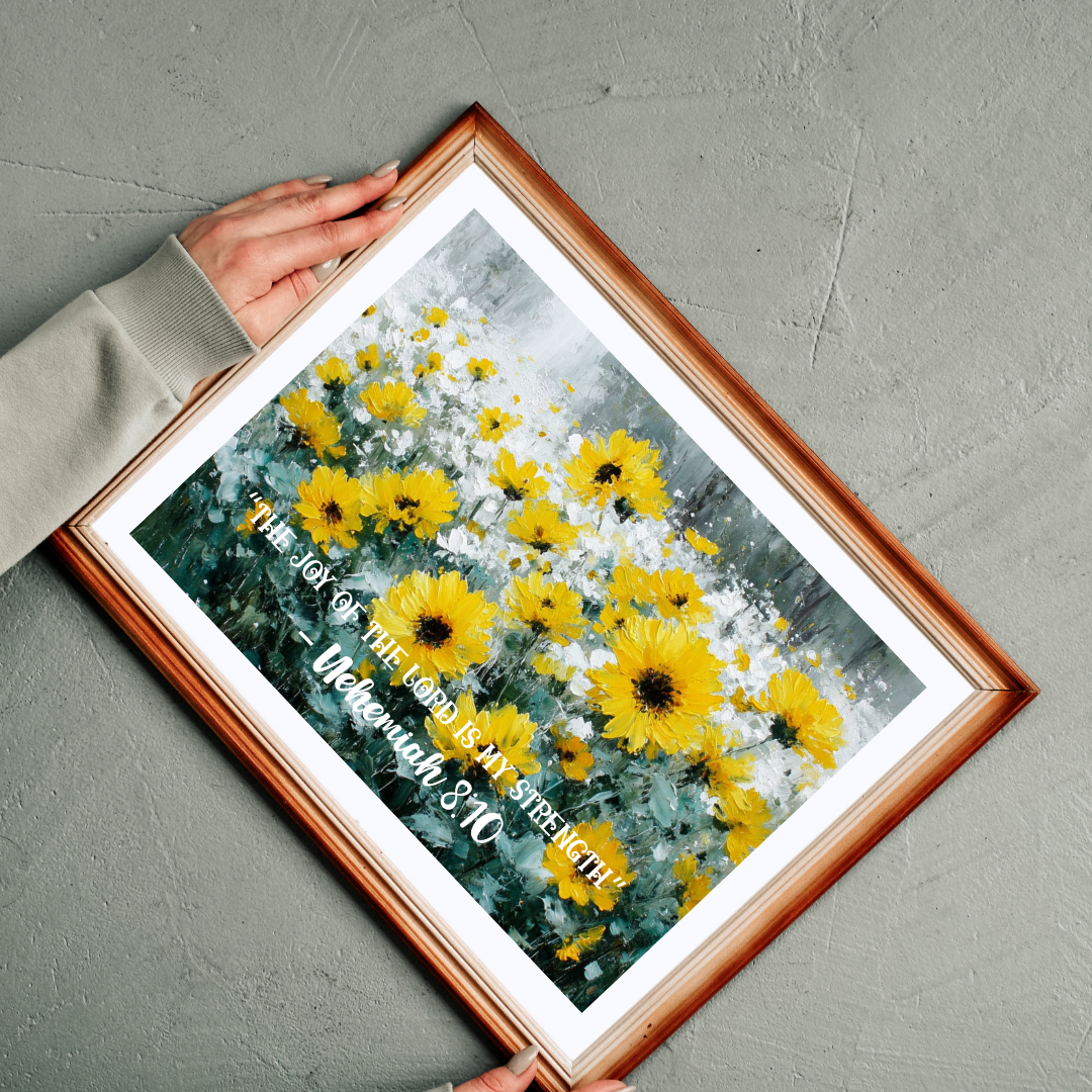 Sunflower Joy – Strength in Light Jigsaw Puzzle, Faith-Inspired Inspirational Gift, Christian Puzzle, Bible Verse Nehemiah 8:10 Puzzle The Puzzle Chest