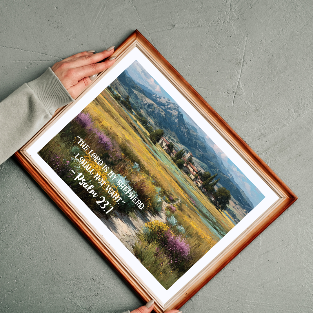 The Shepherd’s Meadow – Faithful Heart Jigsaw Puzzle, Inspirational Game, Biblical Quote Psalm 23:1 Faith-Based Gift Puzzle The Puzzle Chest