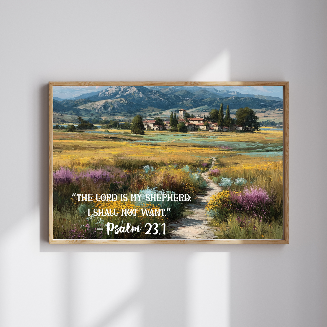 The Shepherd’s Meadow – Faithful Heart Jigsaw Puzzle, Inspirational Game, Biblical Quote Psalm 23:1 Faith-Based Gift Puzzle The Puzzle Chest