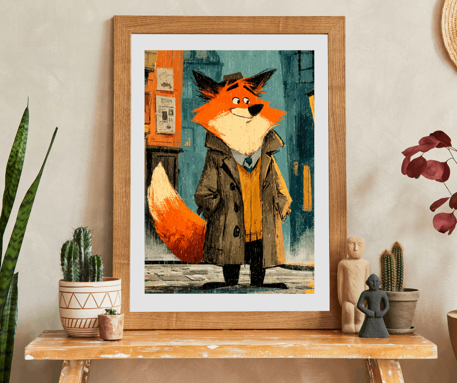 Fox Detective Jigsaw Puzzle - Animal Theme Game, Perfect for Family Fun, Gift for Kids, Cozy Nights, Game Night, Gift Puzzle The Puzzle Chest