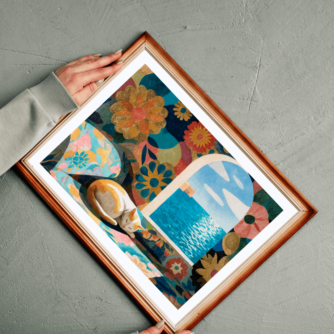 Matisse’s Dream Cat – Seaside Fauvist Cat Jigsaw Puzzle, Animal Theme Artistic Puzzle for Adults Puzzle The Puzzle Chest