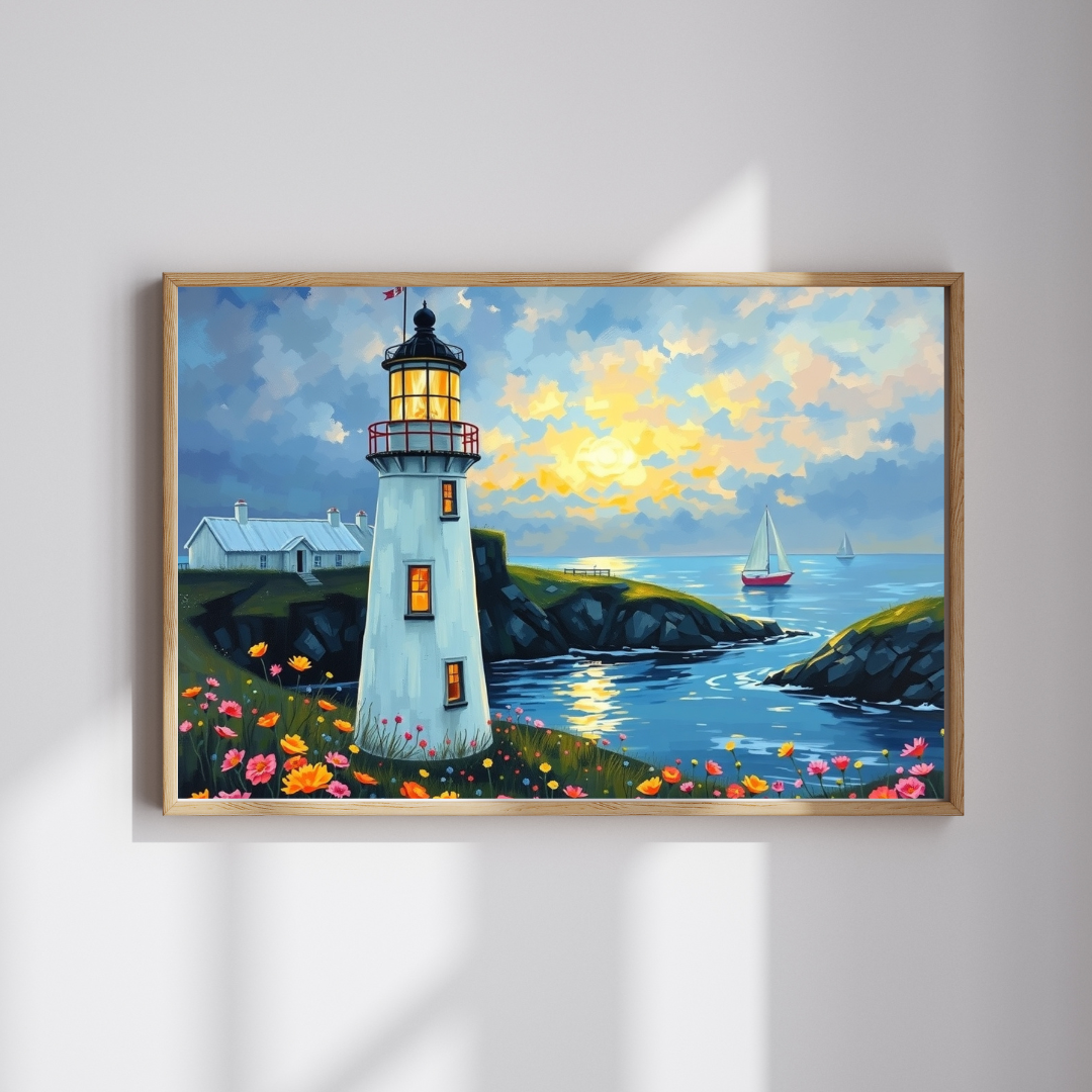 Lighthouse Coastal Scene Puzzle | Scenic Ocean Jigsaw Puzzle The Puzzle Chest