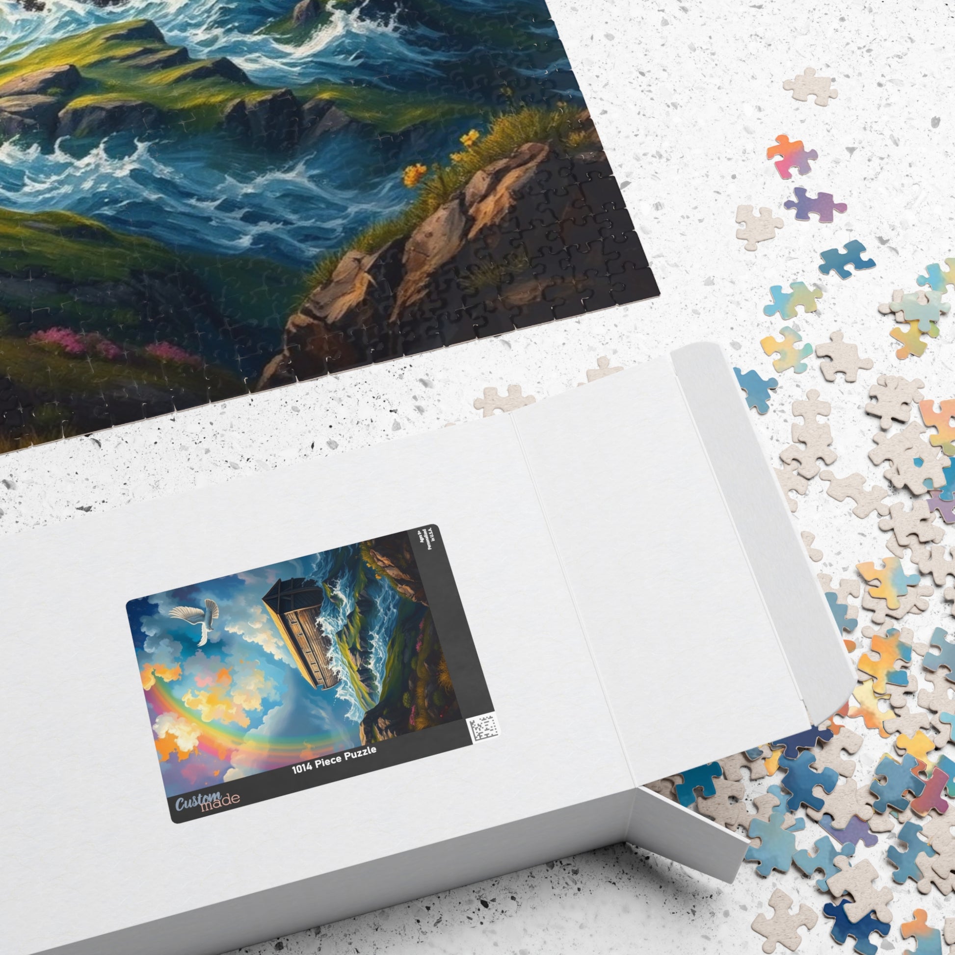 Noah's Ark Puzzle, Religious Jigsaw Game, Christian Art Puzzle, Fun Family Activity, Home Entertainment, Faith Based Gift for Adult Puzzle The Puzzle Chest