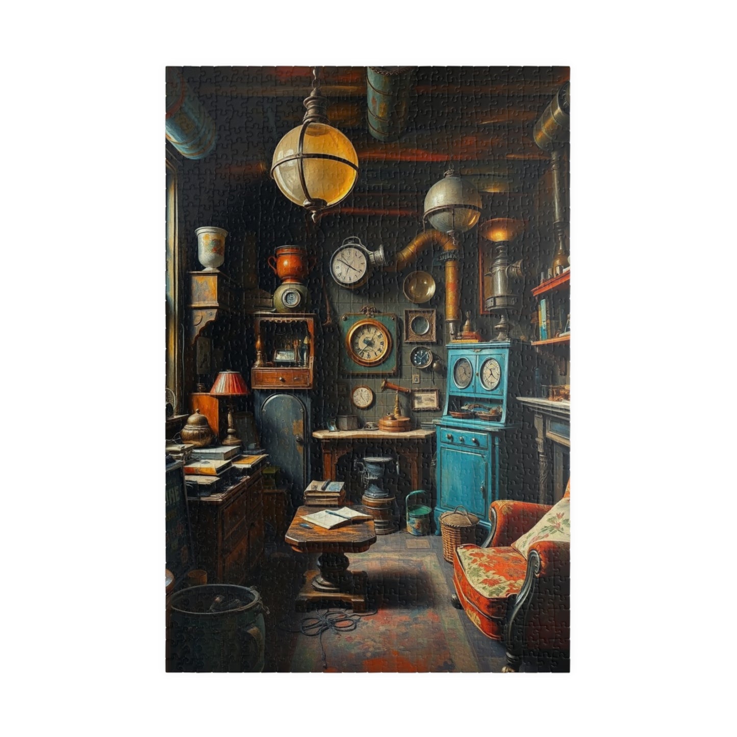 Cozy Steampunk Home Office Puzzle - 110, 252, 520, 1014-piece, Perfect for Family Night, Unique Gift for Puzzle Lovers, Relaxing Activity 1014 pcs (Vertical) Puzzle The Puzzle Chest