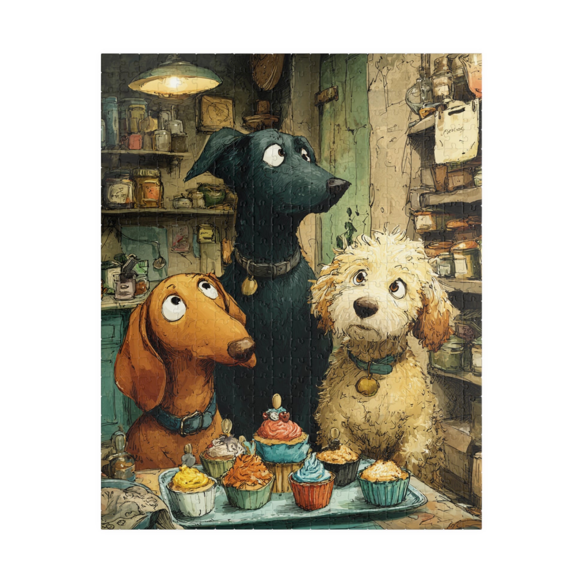 Whimsical Pet Puzzle - Cute Dog Friends, Baking Animal Themed Game for Family Night, Gift for Animal Lover, Indoor Activity Puzzle The Puzzle Chest