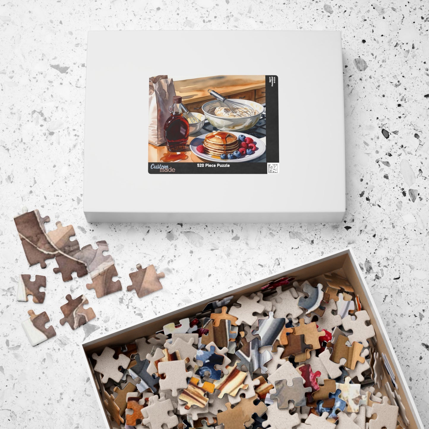 Pancake Breakfast Puzzle, Kitchen Counter Foodie Jigsaw Game, Culinary Cooking Theme, Fun Family Activity, Food Lover Gift Puzzle The Puzzle Chest