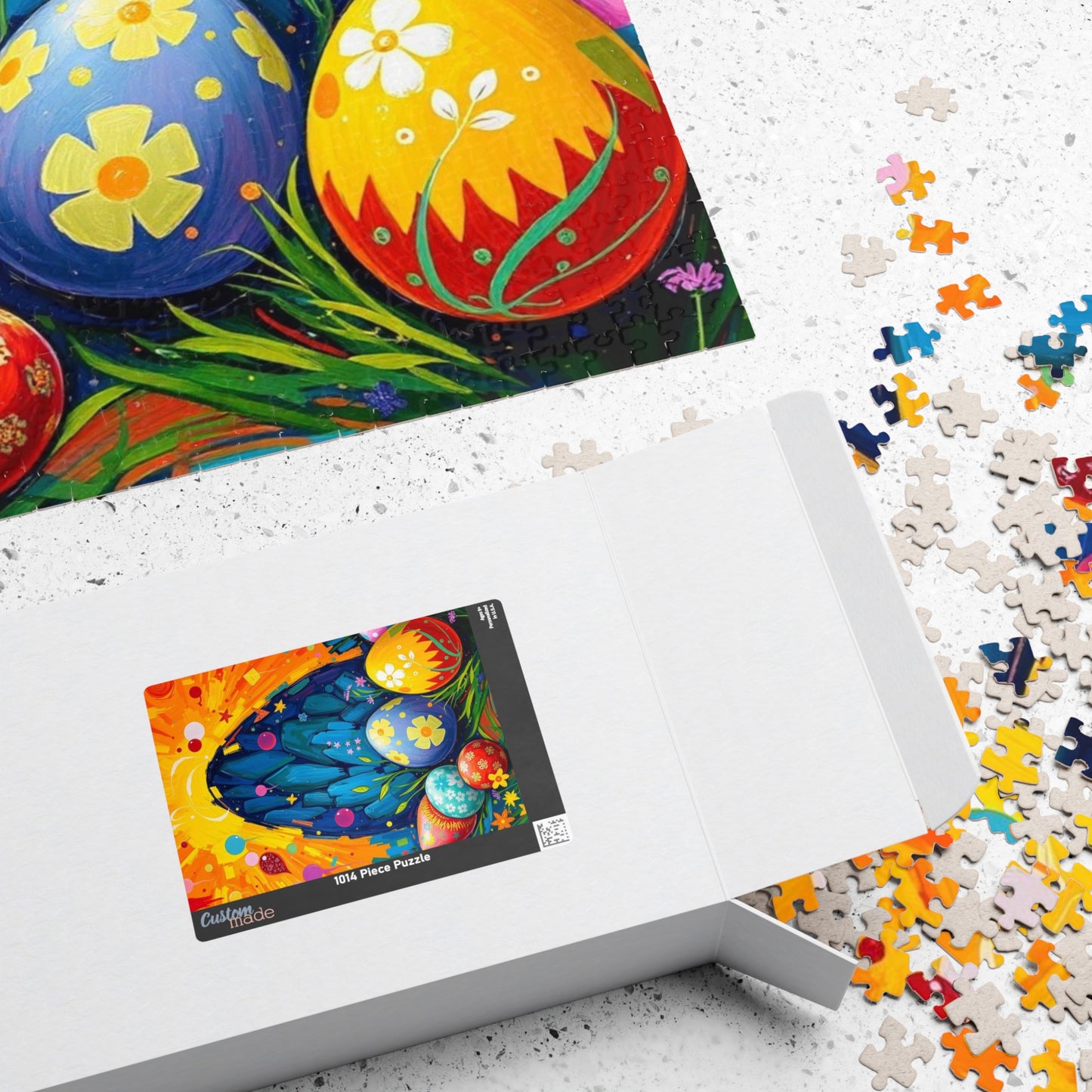 Vibrant Easter Egg Puzzle, Spring Jigsaw Game for Adults, Fun Family Activity, Puzzle Lover Holiday Birthday Gift for Friends, Easter Celebration Puzzle The Puzzle Chest