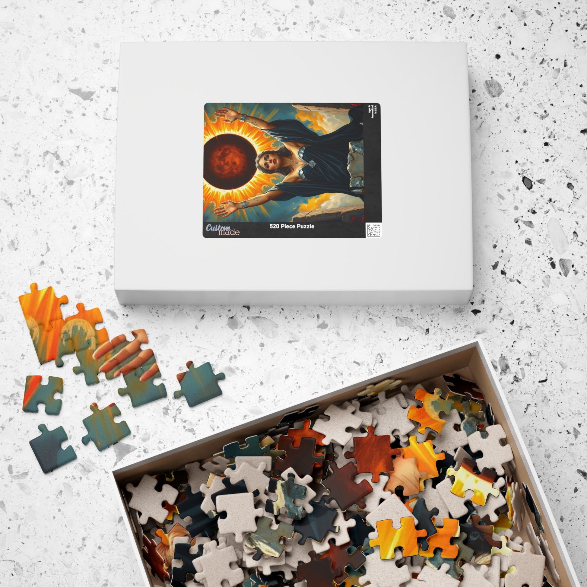 Mystical Solar Eclipse Puzzle | Powerful Sorceress Adult Jigsaw Game | Perfect for Gift, Family or Solo Fun, Nighttime Vibes, Introspection Puzzle The Puzzle Chest