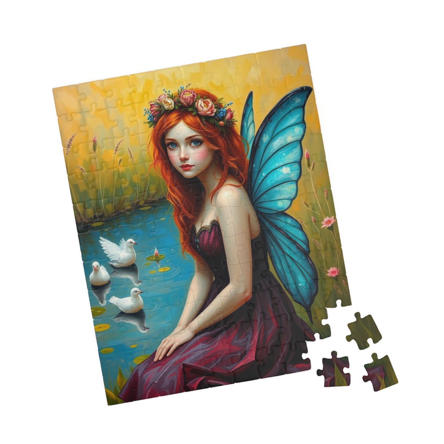 Reflective Spring Pond Fairy Jigsaw Puzzle 110-1014 Pieces, Ideal for Family Activity, Holiday Birthday Gift for Puzzle Lover, Brain Teaser