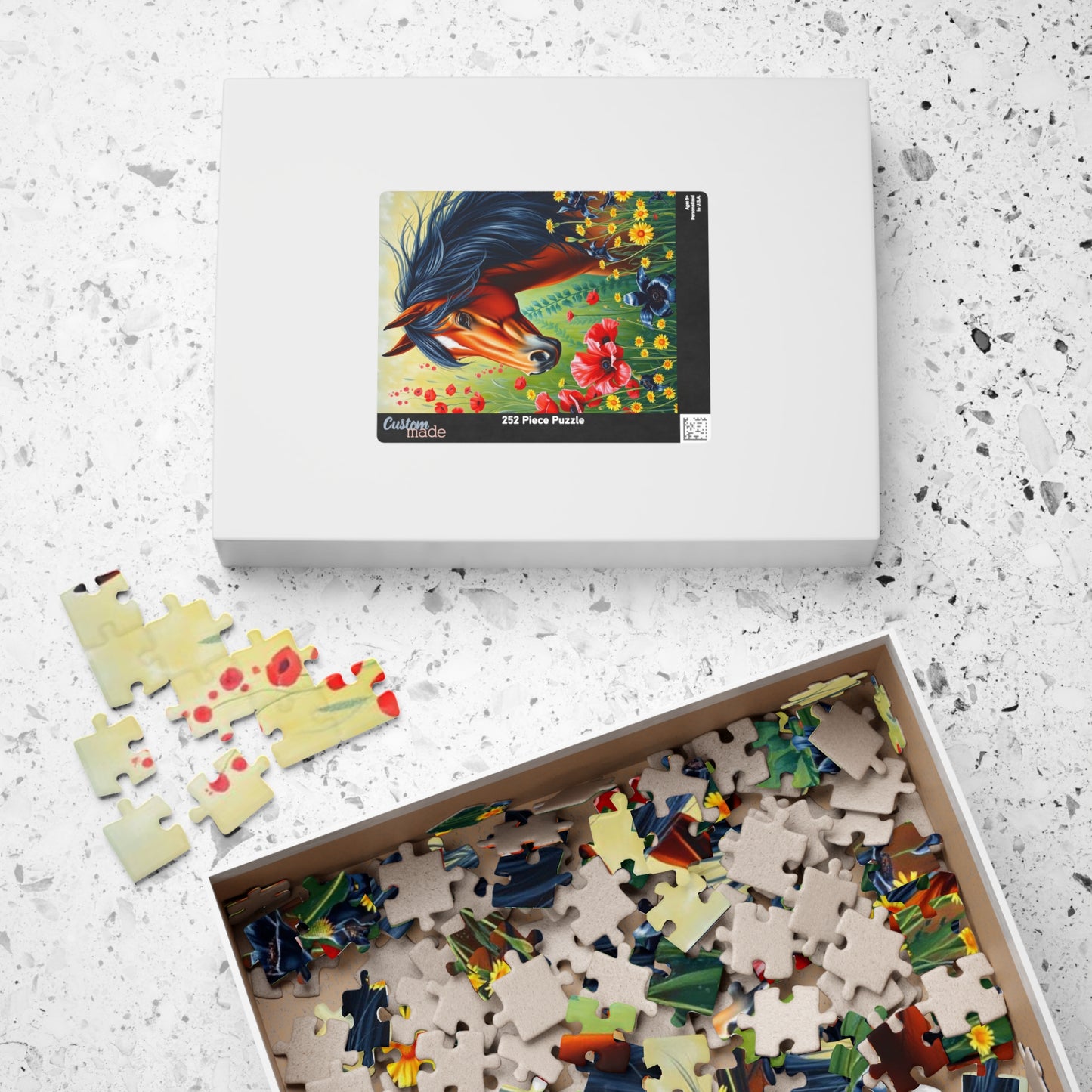 Horse-Themed Puzzle, Colorful Equine Jigsaw Game for Adults and Teens, Friend Gift for Animal Lover, Family Night, Artful Home Entertainment Puzzle The Puzzle Chest