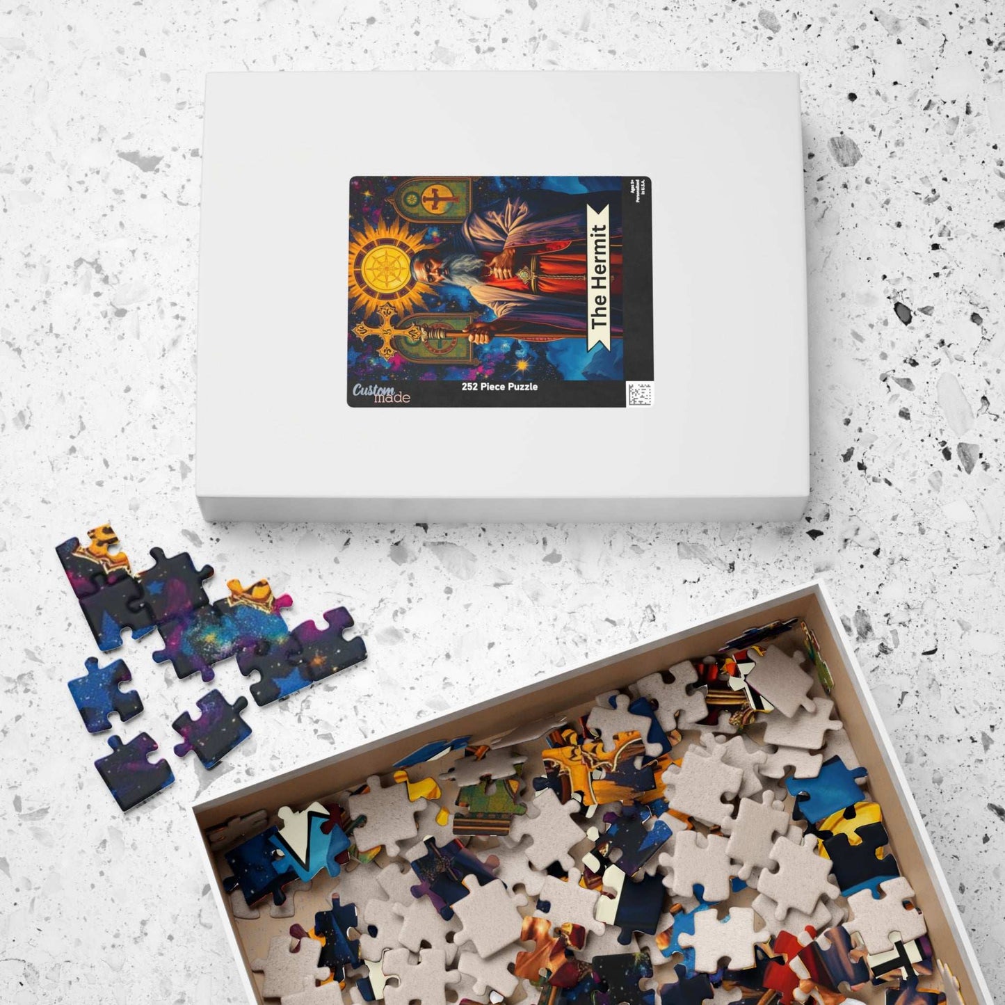 Mystical Hermit Puzzle - Tarot Card Style Art, Meditation Activity Holiday Birthday Gift for Puzzle Lovers, Mindfulness and Relaxation Puzzle The Puzzle Chest