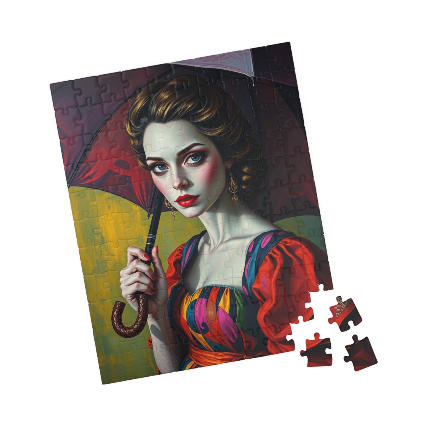 Vintage Woman Portrait Jigsaw Puzzle - 110-1014 Pieces, Gift for Art Lovers, Home Entertainment Family Fun, Rainy Day Activity, Collectible Puzzle The Puzzle Chest