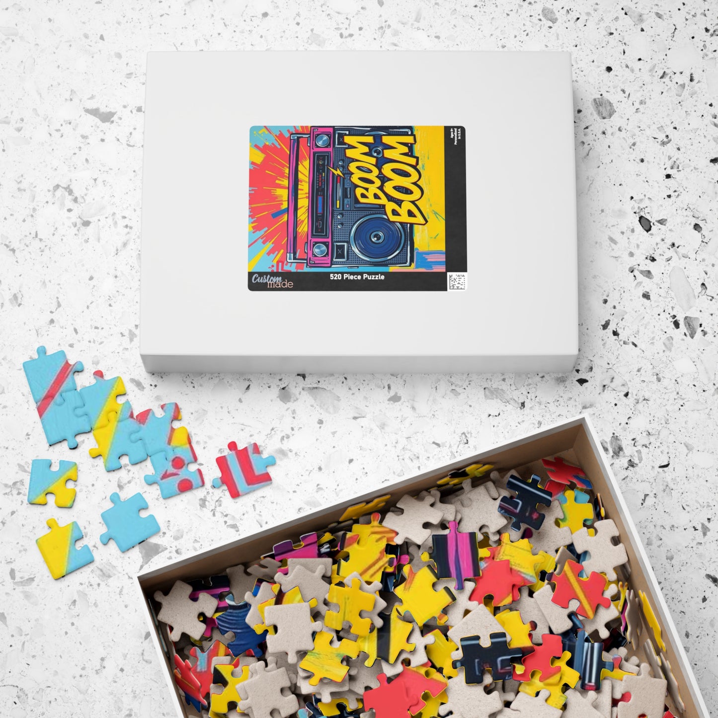 Retro Boom Box Puzzle - Colorful Pop Art Jigsaw Game for Adults, Nostalgic Fun for Family Night, Perfect Gift for Music Lovers, Game Night Puzzle The Puzzle Chest