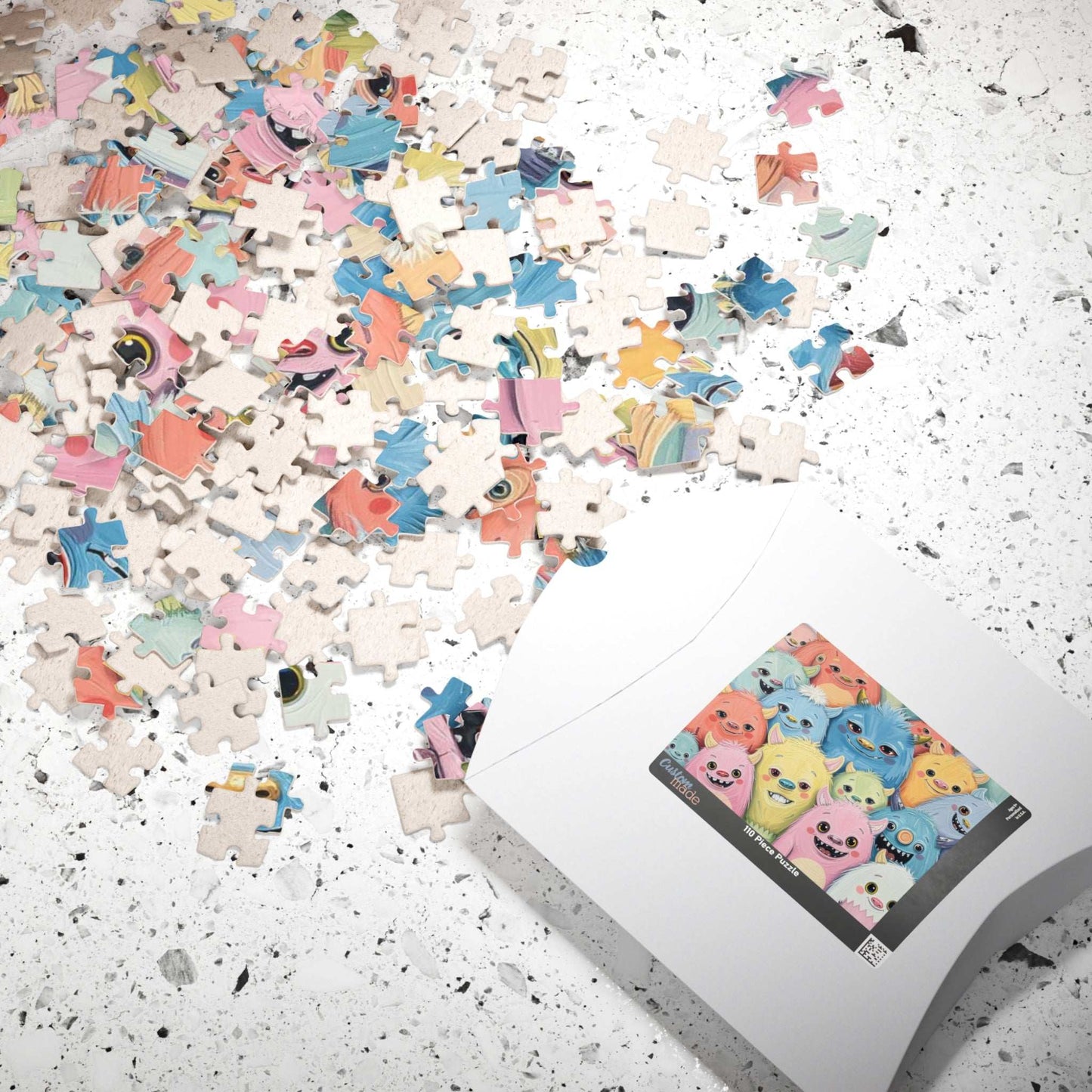 Cute Monster Collage Jigsaw Puzzle, Halloween Puzzle for Adults