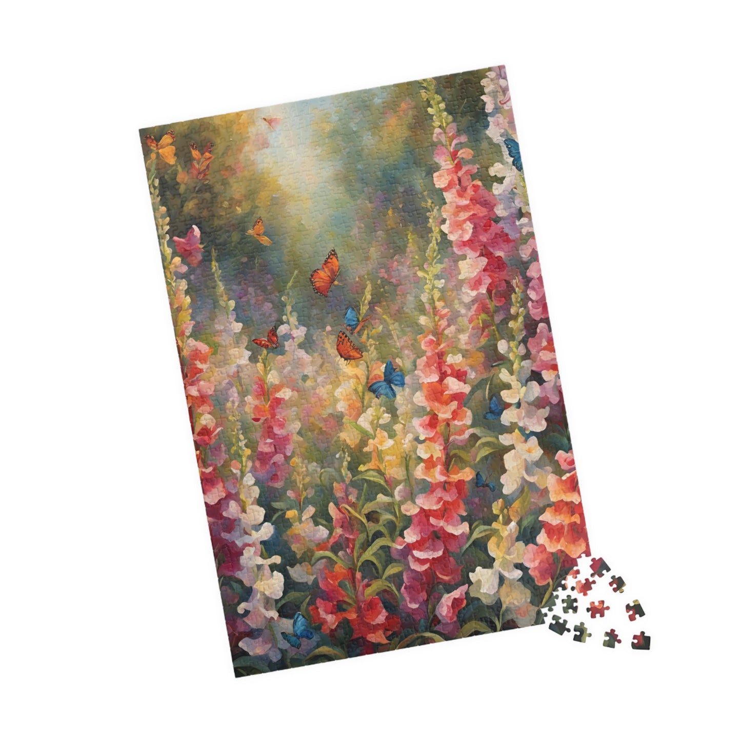 Butterfly and Snapdragon Flower Jigsaw Puzzle, Serene Floral Nature Scene, Ideal Gift for Nature Lovers, Puzzle Enthusiasts, Art Fans Puzzle The Puzzle Chest