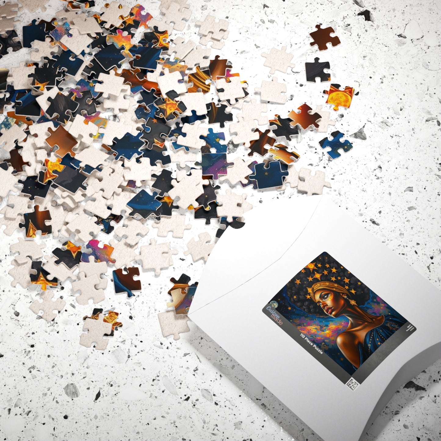 Regal Black Woman Puzzle, Afro Art Jigsaw Game for Adults and Teens, African American Puzzle Lover Gift, Family or Solo Home Entertainment Puzzle The Puzzle Chest