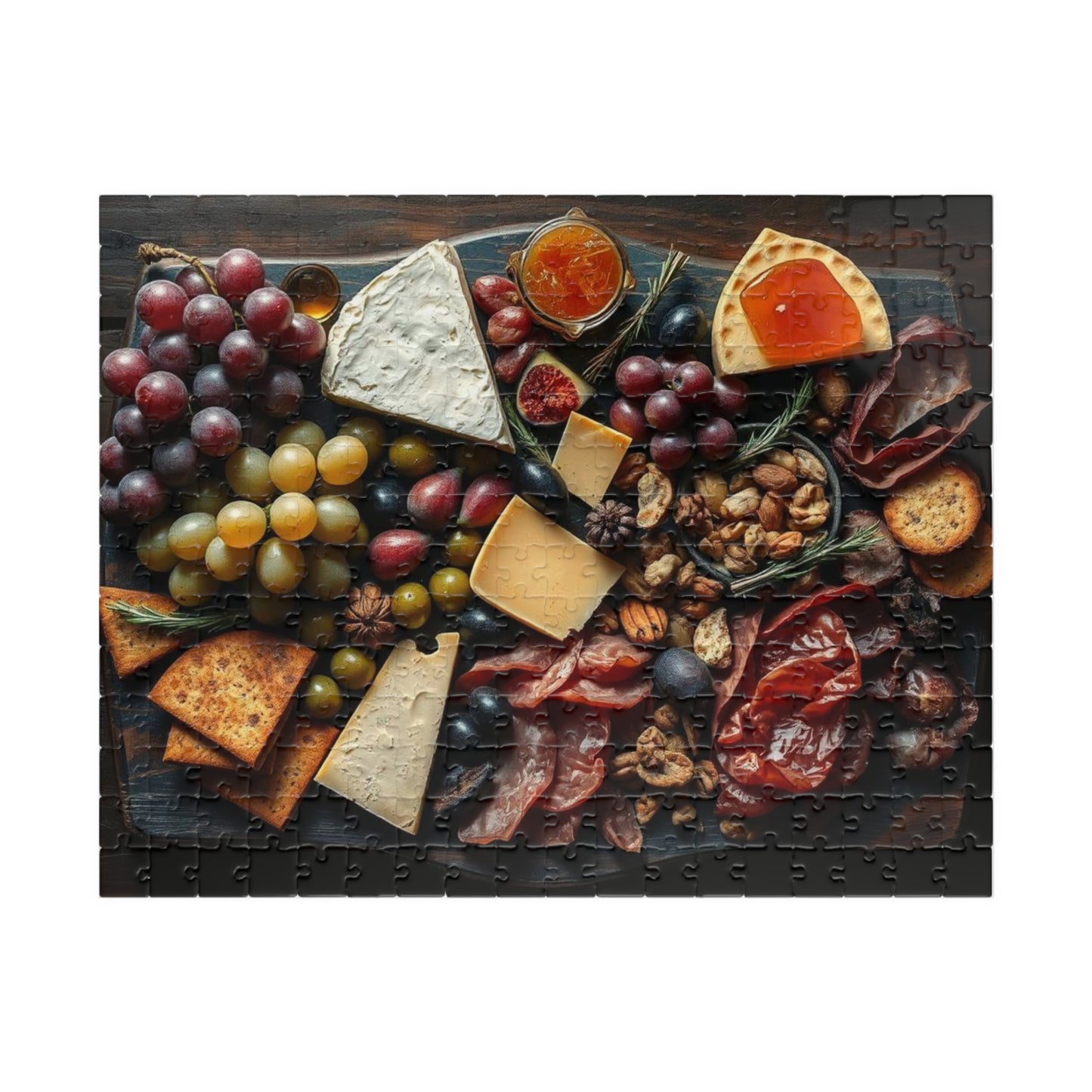 Artisanal Food Jigsaw Puzzle for Adults - 110, 252, 520, 1014-piece, Gourmet Cheeseboard Kitchen Decor, Puzzle Gift for Foodies 252 pcs (Horizontal) Puzzle The Puzzle Chest