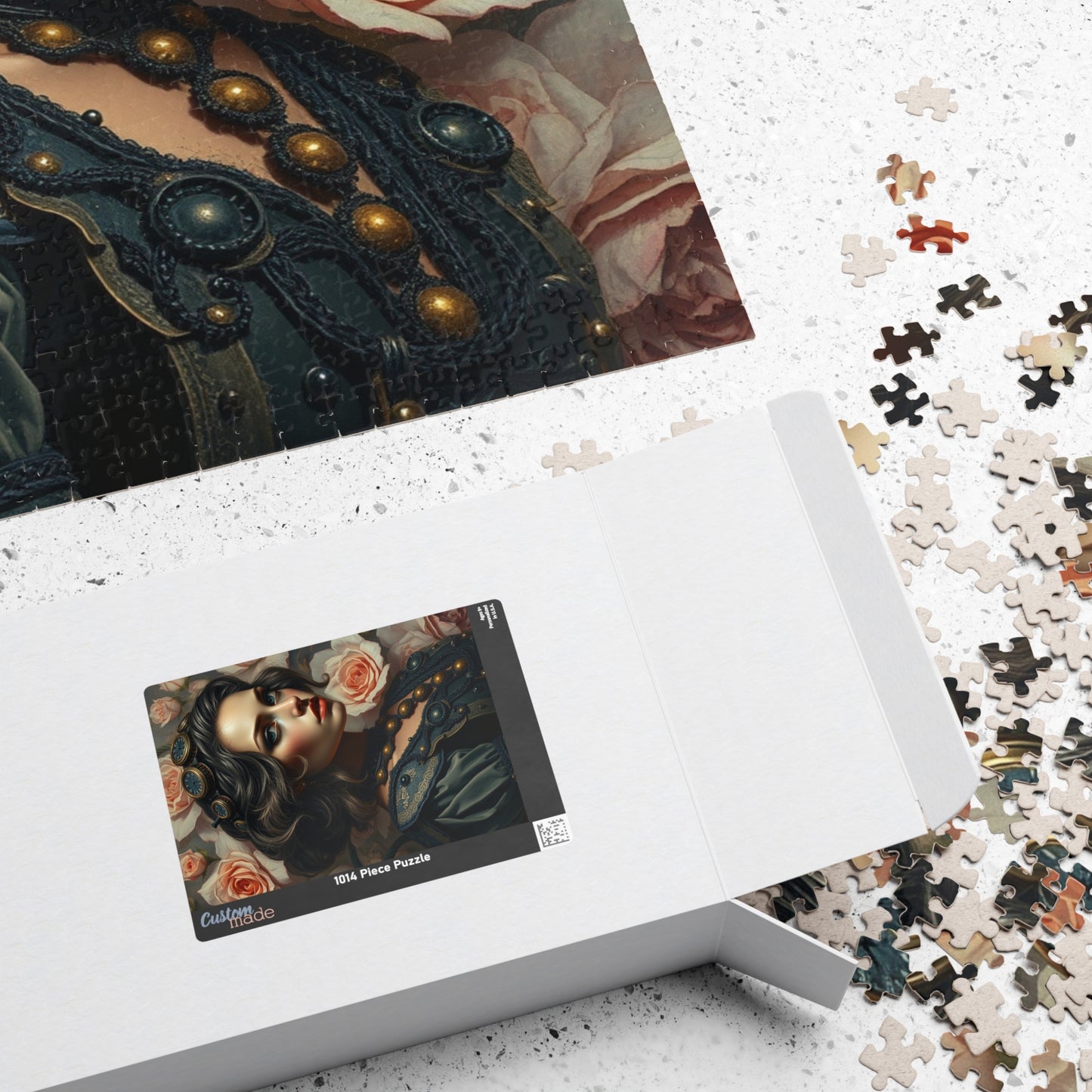Beautiful Floral Portrait Puzzle, 110-1014 Piece Steampunk Design Jigsaw Game, Unique Gift for Art Lover Puzzle Enthusiast, Family Activity Puzzle The Puzzle Chest