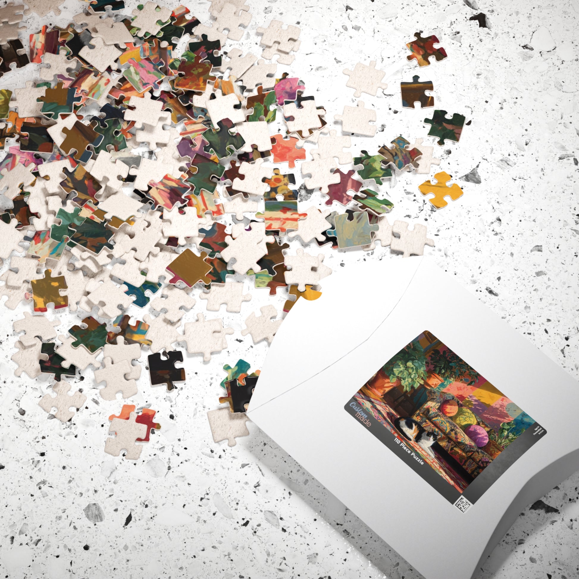 Cat in the Sunny Room – Warm Fauvist Cat Jigsaw Puzzle, Animal Theme Light-Filled Art Puzzle Puzzle The Puzzle Chest