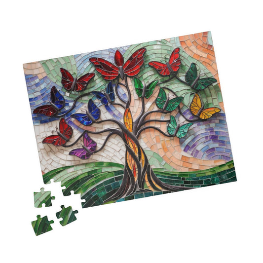 Mosaic Butterfly Tree of Life Jigsaw Puzzle Puzzle The Puzzle Chest