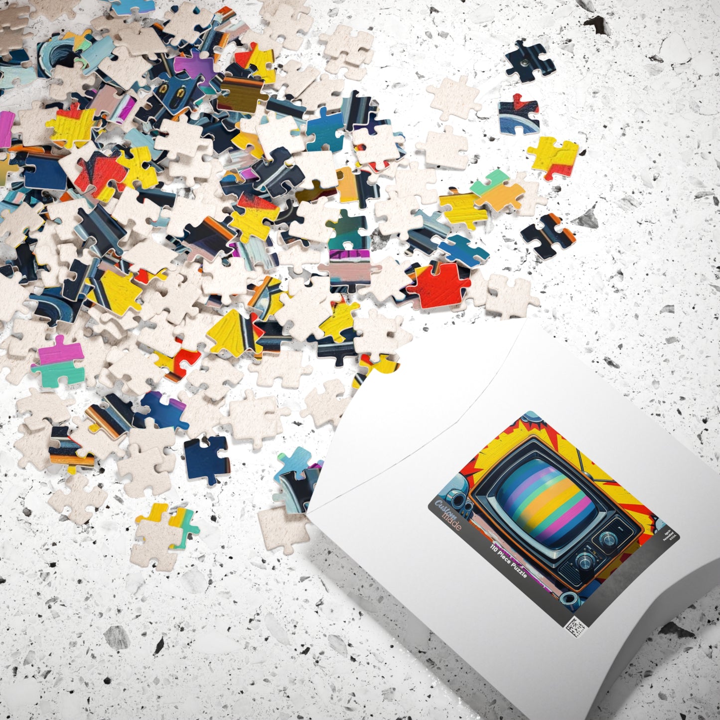 Retro TV Jigsaw Puzzle, Pop Art Design, Puzzle for Adults, Fun Family Activity, Home Entertainment, Gift for Collectors, 110-1014 Pieces Puzzle The Puzzle Chest