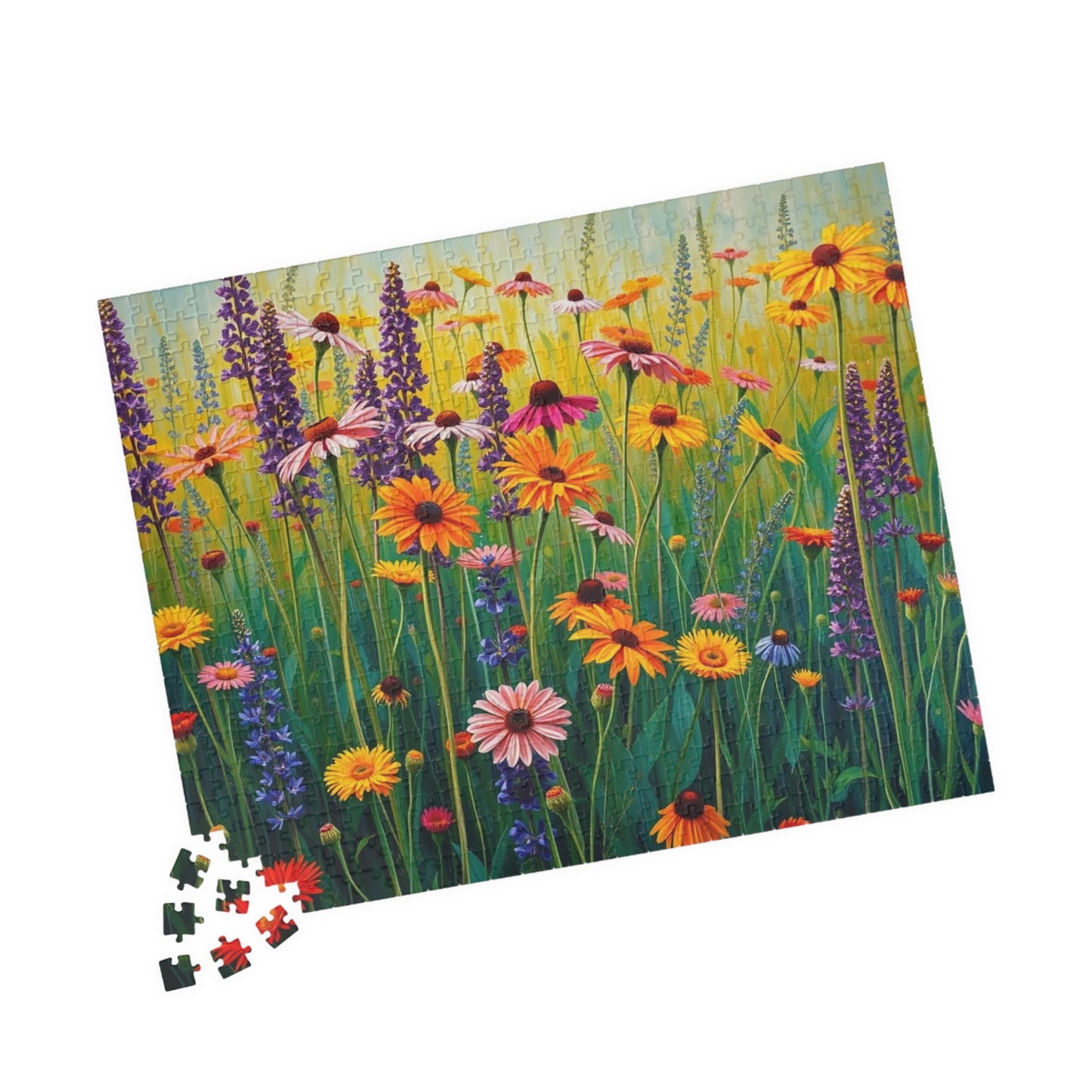 Colorful Floral Puzzle | Fun Family Activity, Gift for Nature Lover and Puzzle Enthusiast, Mindful Rainy-Day Entertainment Puzzle The Puzzle Chest