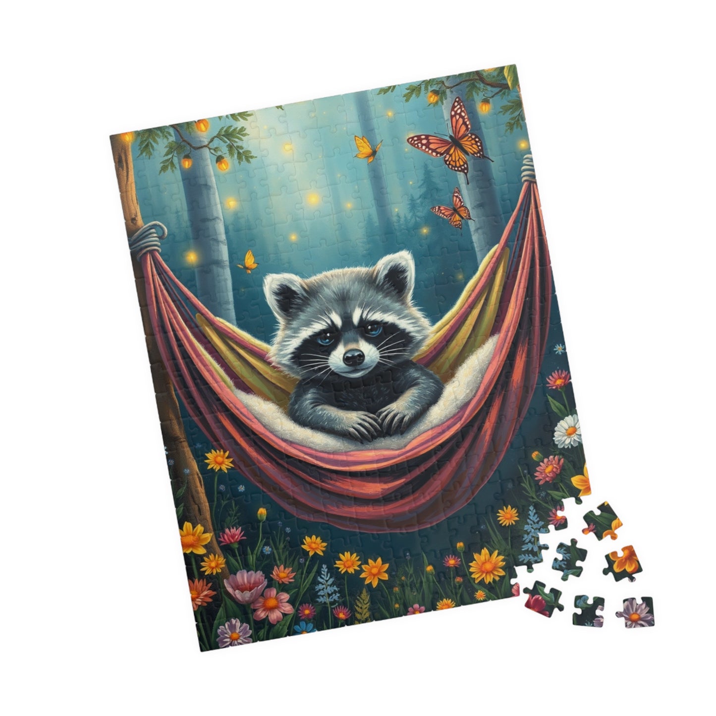 Whimsical Raccoon Jigsaw Puzzle Game for Adults, Nature Lover Friend Gift for Holiday Birthday, Family Night Home Entertainment Puzzle The Puzzle Chest