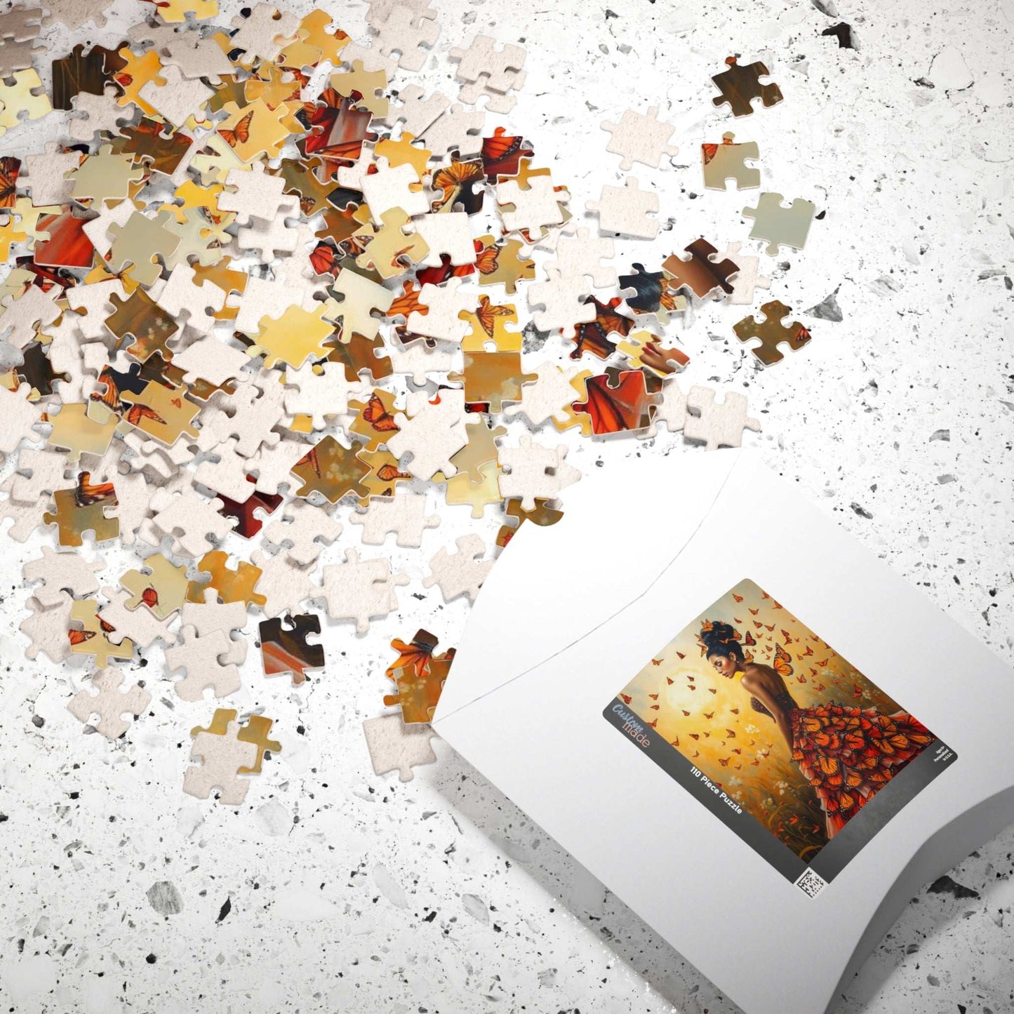 Lady of the Monarch Meadow - Butterfly Fantasy Jigsaw Puzzle