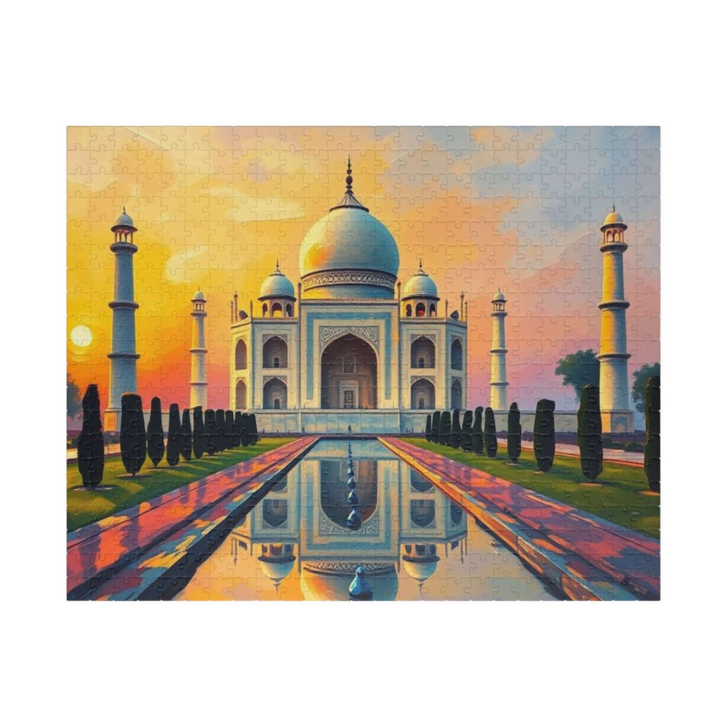 Taj Mahal Puzzle - Inspirational Monument in India, Faith-Based Historical Landmark, Muslim Art Gift Puzzle The Puzzle Chest