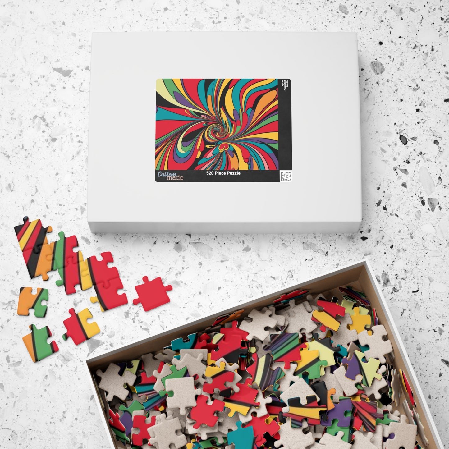Colorful Swirl Puzzle - Pop Art Jigsaw Puzzle for Adults Puzzle The Puzzle Chest