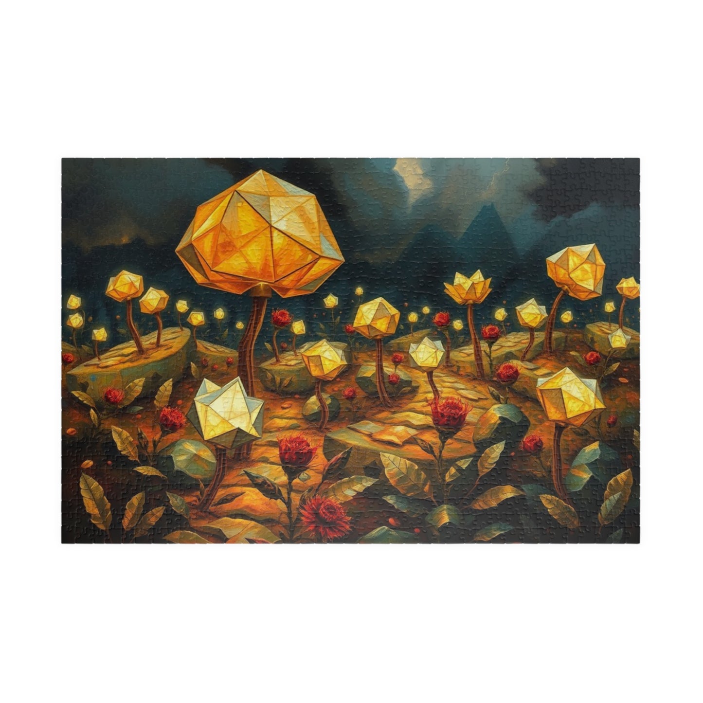 Magical Floral Jigsaw Puzzle - 110, 252, 520, 1014-piece, Perfect for Family Game Night, Gift for Art Lover, Fun Home Entertainment, Mindful 1014 pcs (Horizontal) Puzzle The Puzzle Chest