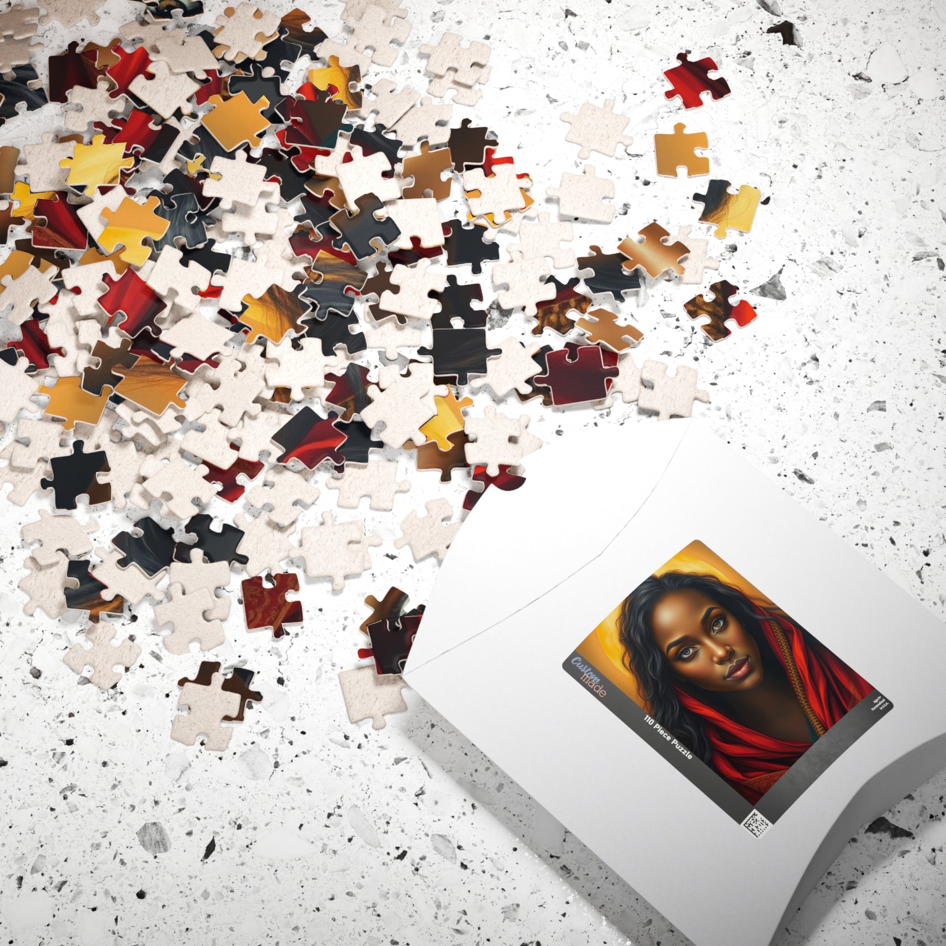 Black Art Puzzle, African American Woman Portrait, Mindfulness Activity, Afrocentric Gift for Art Lover Unique Home Entertainment Relaxation Puzzle The Puzzle Chest