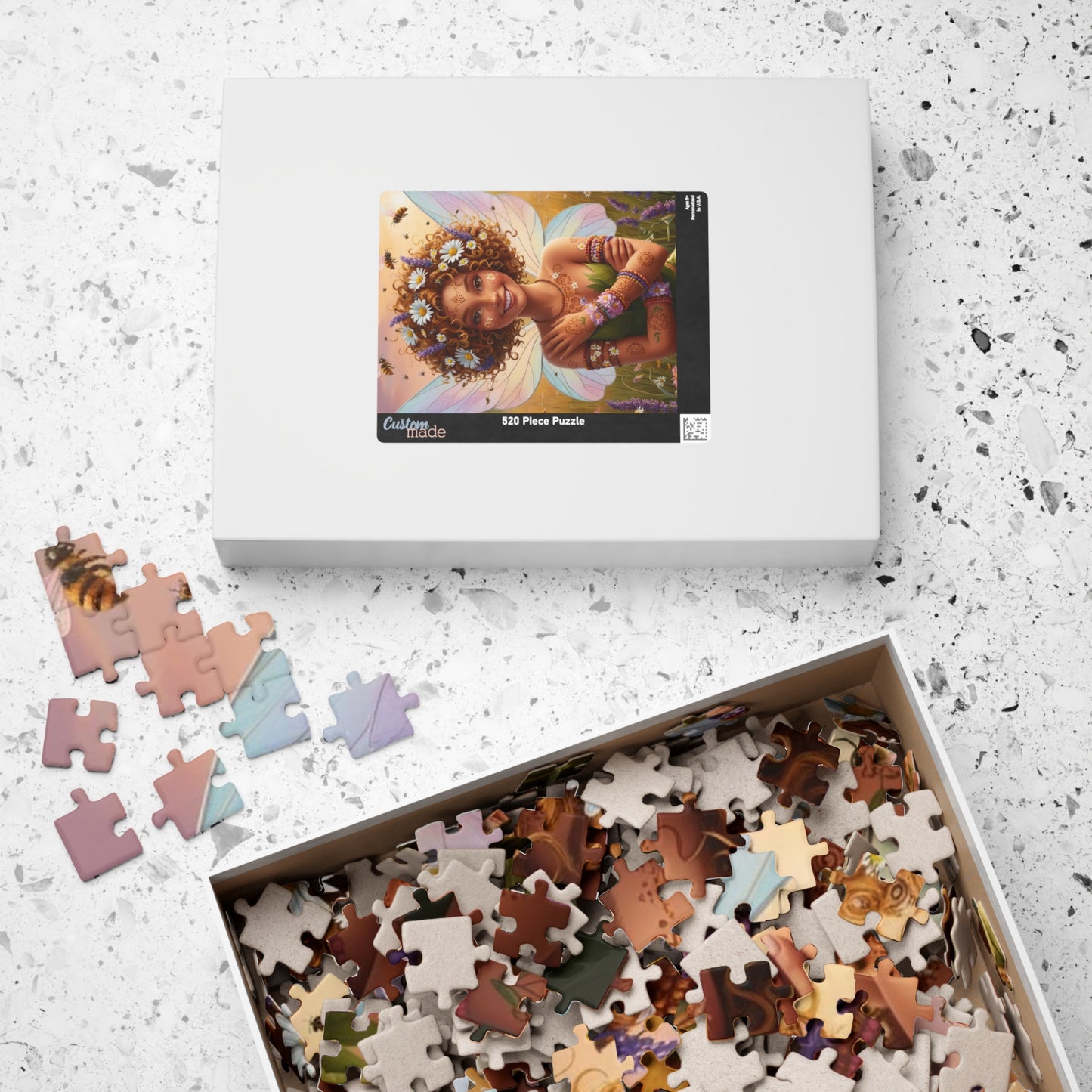 Wildflower Meadow Fairy Jigsaw Puzzle, Enchanting Mythical Gift for Fantasy Lover, Family Fun, Birthday and Holiday Activities, Brain Teaser Puzzle The Puzzle Chest